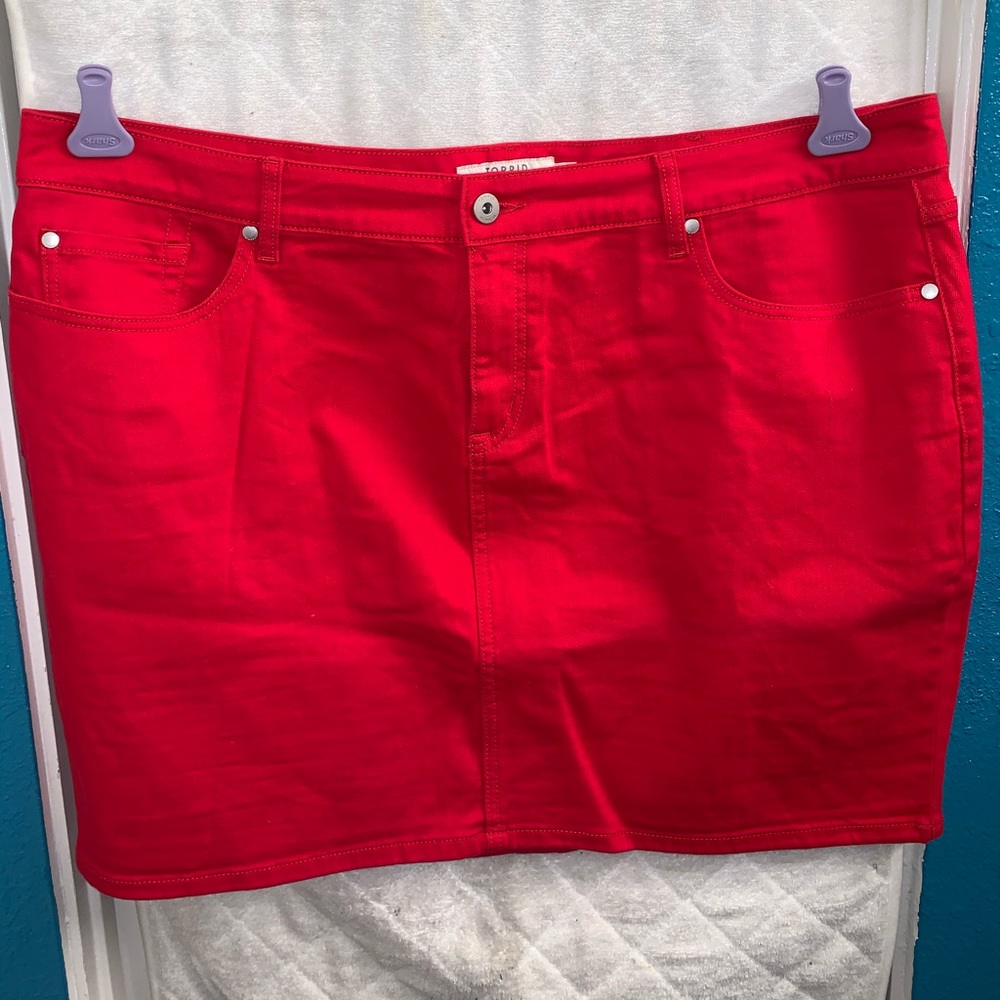 Torrid Red Mini Skirt